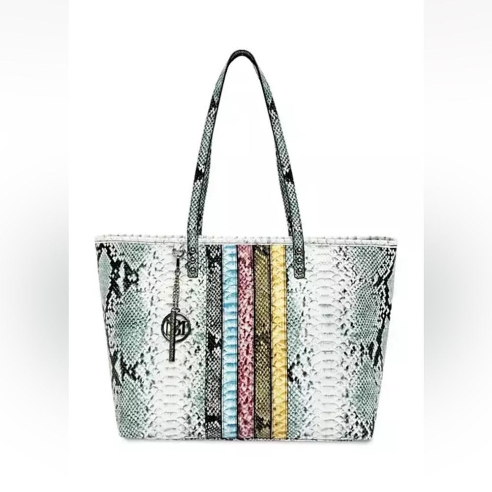 NWT Studio Badgley Mischka Snake Print Tote - Picture 3 of 5